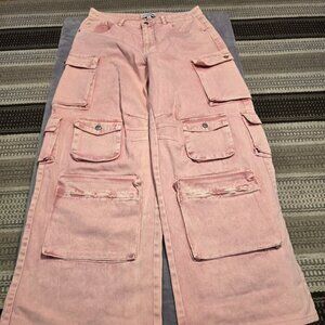 Fashion NOVA wide leg size 13 Cargo Denim